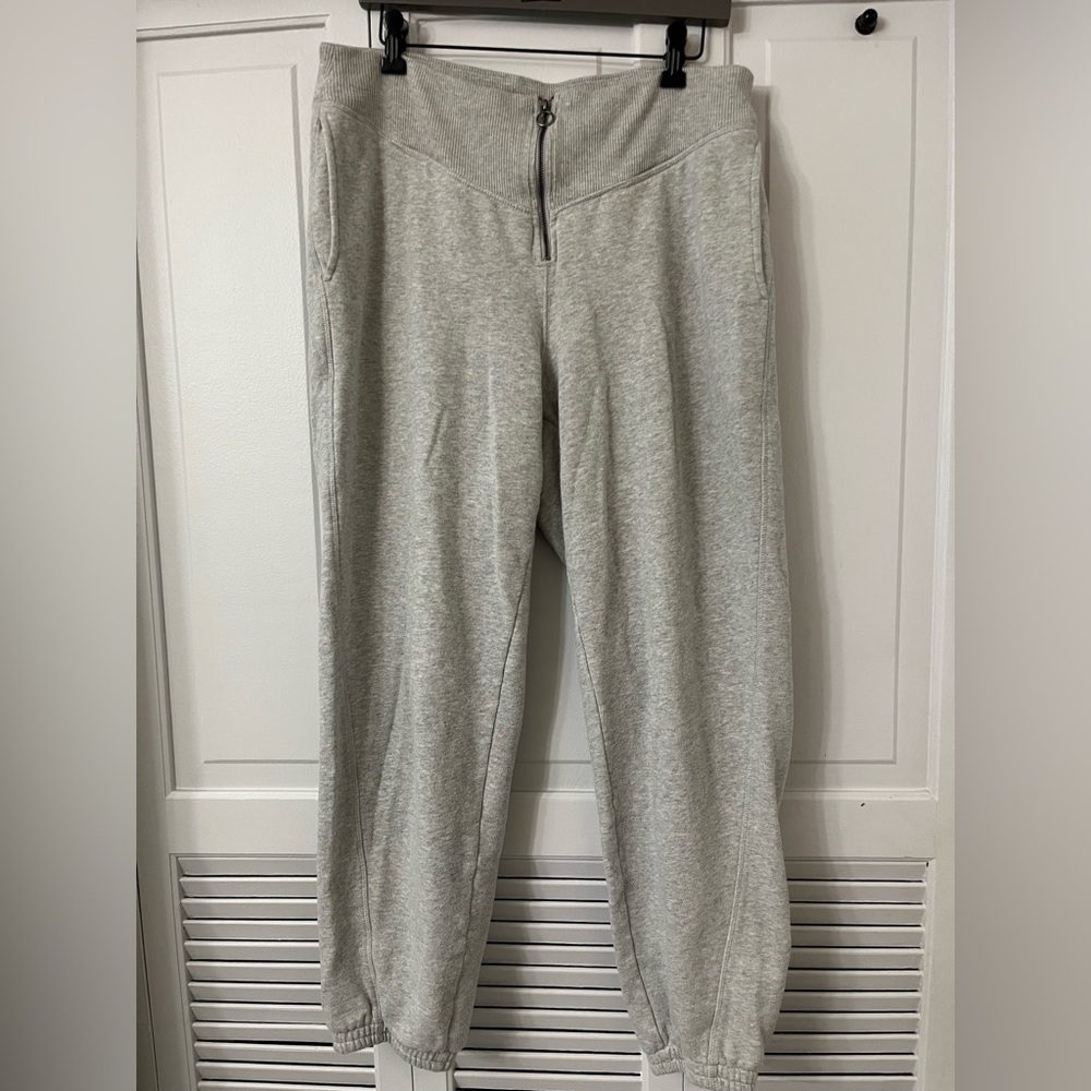Women’s Aerie Light Gray Zip Joggers